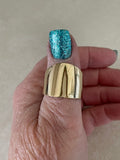 Cigar Band Ring 20mm Half Round Tapered Band in 14K Gold - Roxx Fine Jewelry