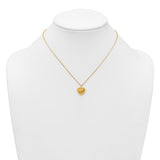 Glitterati Heart Necklace in 24K Yellow Gold