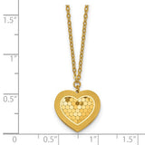 Glitterati Heart Necklace in 24K Yellow Gold