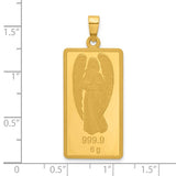 24K Gold Bar Angel Pendant - 2 Sizes