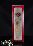 Forever® Rose 24K True Love Red Rose with Crystal Vase 24K Gold Trimmed