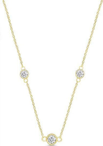 CZ's by the Yard Station Necklace 36"