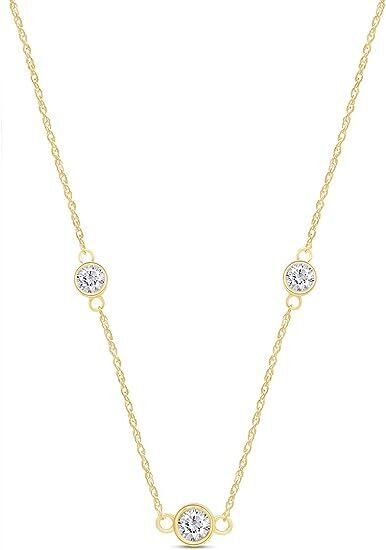 CZ's by the Yard Station Necklace 36