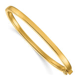 4mm Flat Top Hinged Bangle Bracelet in 18K Yellow Gold