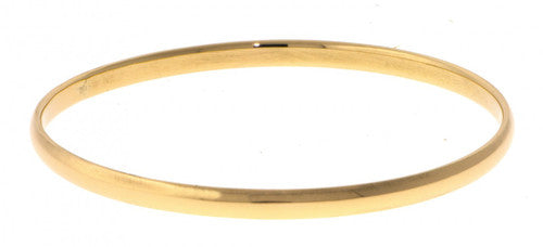 4mm Slip-On Eternity Bangle Bracelet 7.0” in 14K Gold