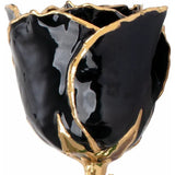Forever® Rose 24K Gold Trimmed Black Midnight Rose - Roxx Fine Jewelry
