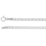 2.25mm Solid Anchor Chain in 14K White or Yellow Gold