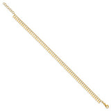 Ankle Bracelet with Fancy Dangles in 14K Yellow Gold