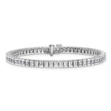 Princess Cut 7.00 ct. TCW Lab Grown Diamond Tennis Bracelet in 14K White or Yellow Gold
