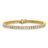 Princess Cut 7.00 ct. TCW Lab Grown Diamond Tennis Bracelet in 14K White or Yellow Gold