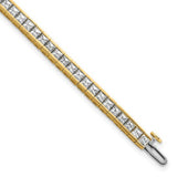 Princess Cut 7.00 ct. TCW Lab Grown Diamond Tennis Bracelet in 14K White or Yellow Gold