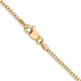 1.3mm Box Chain in 14K Yellow Gold