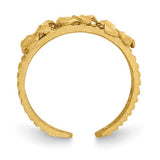 Plumeria Flower Hawaiian Gold Toe Ring in 14K Yellow Gold