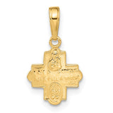 Petite Four Way Cross Pendant in 14K Yellow Gold