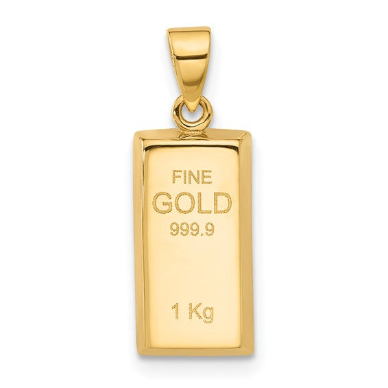 14K Fine Gold Bar Pendant – Roxx Fine Jewelry - Main Image