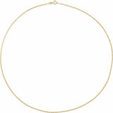 1.3mm Mirror Chain Necklace or Bracelet in 14K Yellow Gold