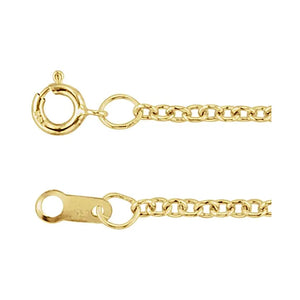 1.5mm Fine Cable Chain in 18K Yellow Gold