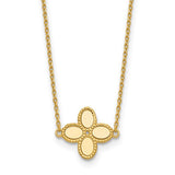 Petite Clover Necklace 14K Yellow Gold 16" or 18"