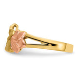 3 Plumeria Flower Hawaiian Gold Ring in 14K Tri-Color Gold