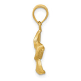 Plumeria Flower Hawaiian Gold Pendant 2 Sizes in 14K Yellow Gold