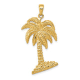 Tropical Palm Tree Pendants - 2 Sizes in 14K Gold