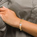 Plumeria Flower Hawaiian Gold Hinged Bangle Bracelet in 14K Tri-Color Gold