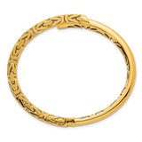 4.5mm Byzantine Hinged Bangle Bracelet in 14K Gold