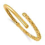 4.5mm Byzantine Hinged Bangle Bracelet in 14K Gold