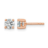 .75 ct. TCW Round Brilliant Cut Lab Grown Diamond Stud Earrings in 14K Gold