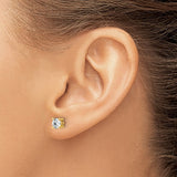 .75 ct. TCW Round Brilliant Cut Lab Grown Diamond Stud Earrings in 14K Gold