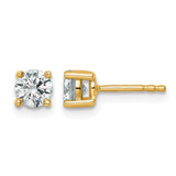 .75 ct. TCW Round Brilliant Cut Lab Grown Diamond Stud Earrings in 14K Gold