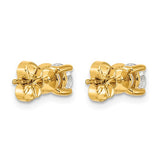 1 ct. TCW Round Brilliant Cut Lab Grown Diamond Stud Earrings 14K Gold