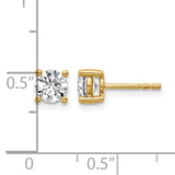 1 ct. TCW Round Brilliant Cut Lab Grown Diamond Stud Earrings 14K Gold