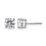 2 ct. TCW Round Brilliant Lab Grown Diamond Stud Earrings in Platinum
