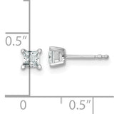 Princess Cut Lab Grown Diamond Stud Earrings .50 TCW in 14K Gold