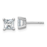 Princess Cut Lab Grown Diamond Stud Earrings 1.50 Ct. TCW in 14K Gold