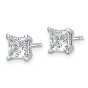 Princess Cut Lab Grown Diamond Stud Earrings 3.00 Ct. TCW in 14K Gold