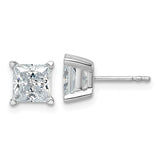 Princess Cut Lab Grown Diamond Stud Earrings 4.00 Ct. TCW in 14K Gold