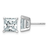 Princess Cut Lab Grown Diamond Stud Earrings 6.00 Ct. TCW in 14K Gold