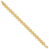 Plumeria Flower Hawaiian Gold Bracelet in 14K Yellow Gold