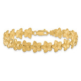 Plumeria Flower Hawaiian Gold Bracelet in 14K Yellow Gold