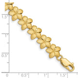 Plumeria Flower Hawaiian Gold Bracelet in 14K Yellow Gold