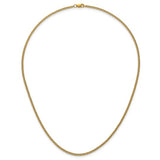 2.0mm Gold Filled Curb Chain 16", 18" or 20" - Roxx Fine Jewelry