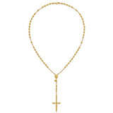 Rosary Necklace Guadalupe Center 14K Yellow Gold Plated 17" or 20"