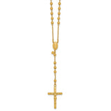 Rosary Necklace Guadalupe Center 14K Yellow Gold Plated 17" or 20"