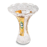 "Ophelia" 24K Gold Plated Crystal Vase holds 12 Long Stemmed Roses or Orchids