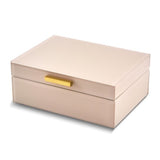 "Arrossire" Blush Pink Wood Contemporary Jewelry Box with Lacquered Finish