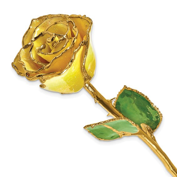 Forever® Rose 24K Gold Trimmed Yellow Diamond Sparkle Rose