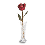 Forever® Rose 24K True Love Red Rose with Crystal Vase 24K Gold Trimmed