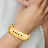 13/16" Wide Highly Polished Bangle Bracelet 20mm in 14K Yellow Gold